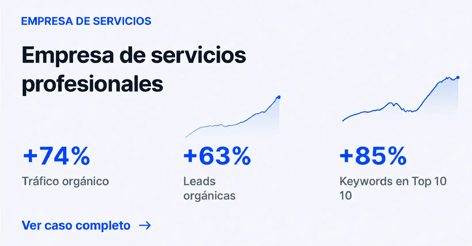 Resultados SEO de empresa de servicios profesionales